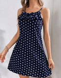 House dress Dotted - with ruffles on the chest - Dala3ny