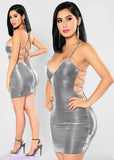 House Dress - Made of Shiny Leather - Open Back - Dala3ny