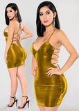 House Dress - Made of Shiny Leather - Open Back - Dala3ny