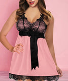 Cotton Lingerie and lace from the chest and tail - with a satin ribbon in the middle