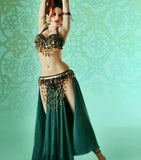 Handmade Belly Dance Suit - Made of Lycra Butter and Shiny Rings