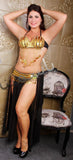 Belly dance suit - made of chiffon and shiny rings