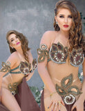 Handmade belly dance suit - With pearl embroidery