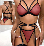 Lingerie Lycra two pieces - with a belt in the form of ropes